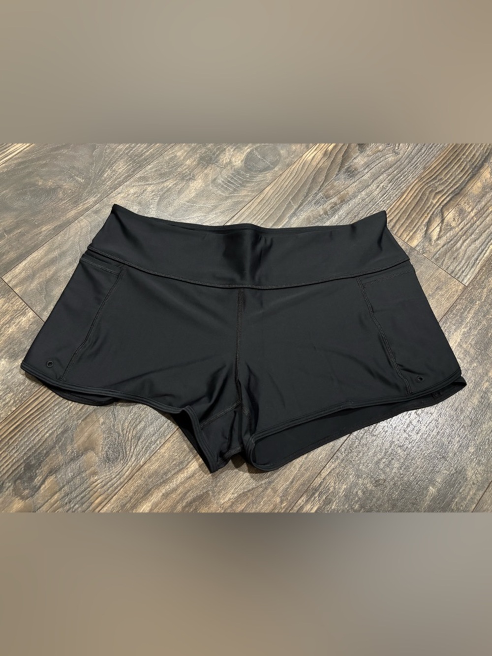 EUC PrAna Swim Shorts with Side Pockets Women's Large Black